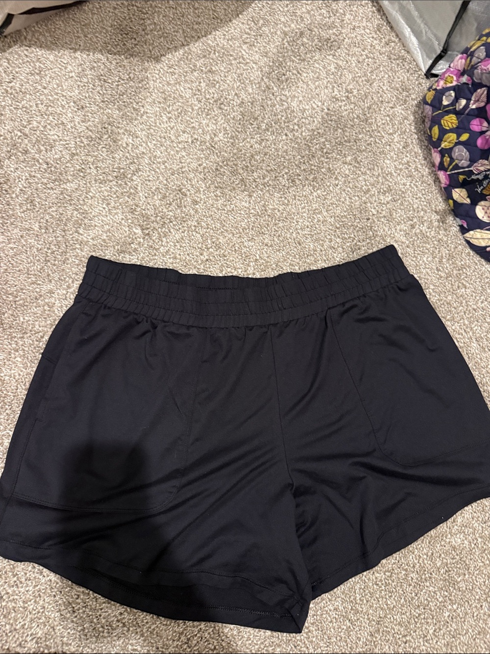 all in motion Black Women's Athletic Shorts - Stretch Waist Pocket Detail - Picture 1 of 1